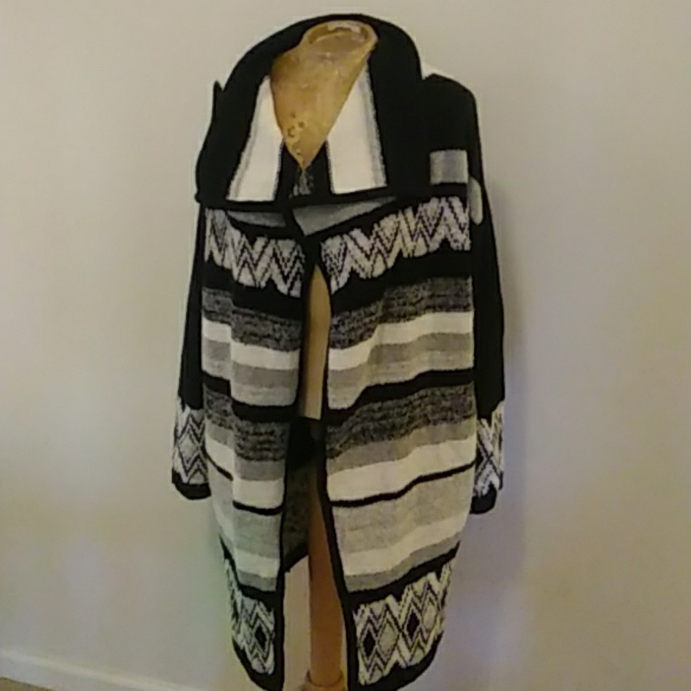 T-Tahari Long Stitched Cardigan